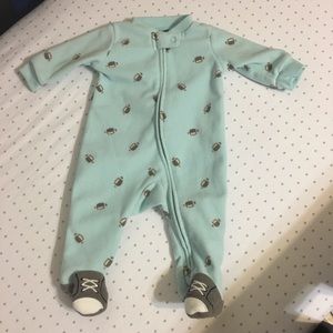 Carter’s fleece football footie sleeper
